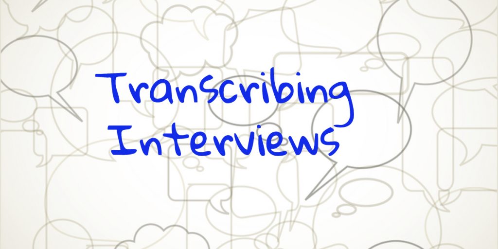 Speech bubbles representing interview transcription