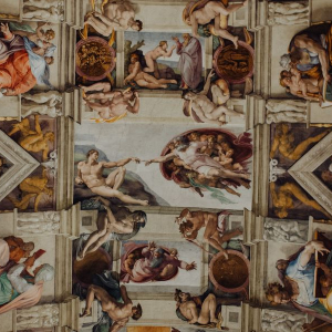 Sistine chapel ceiling (image from GetStencil)