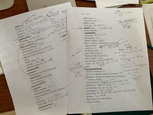 photo of marked-up index pages